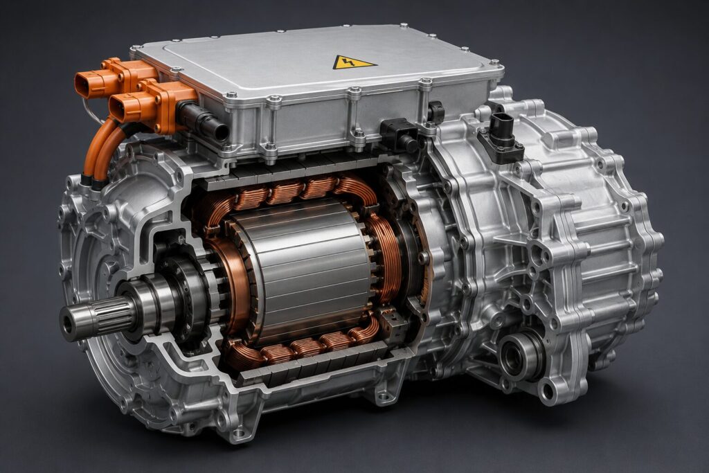Moteur electrique de traction pour vehicule electrique xEV